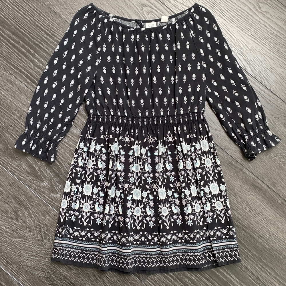 Girls Long Sleeve Gap Dress - Picture 1 of 6